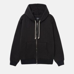 VERTICAL QUILTED ZIP HOODIE