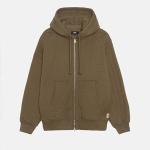 VERTICAL QUILTED ZIP HOODIE