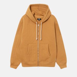 VERTICAL QUILTED ZIP HOODIE