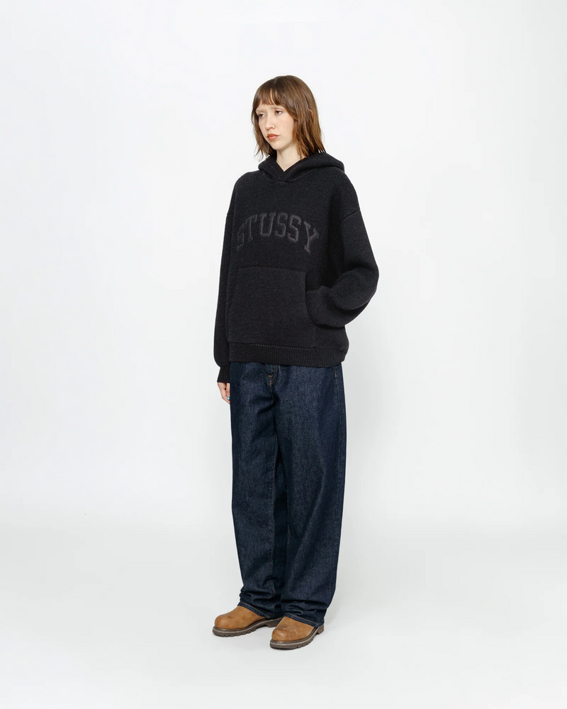 FELT PATCH KNIT HOODIE - Image 6