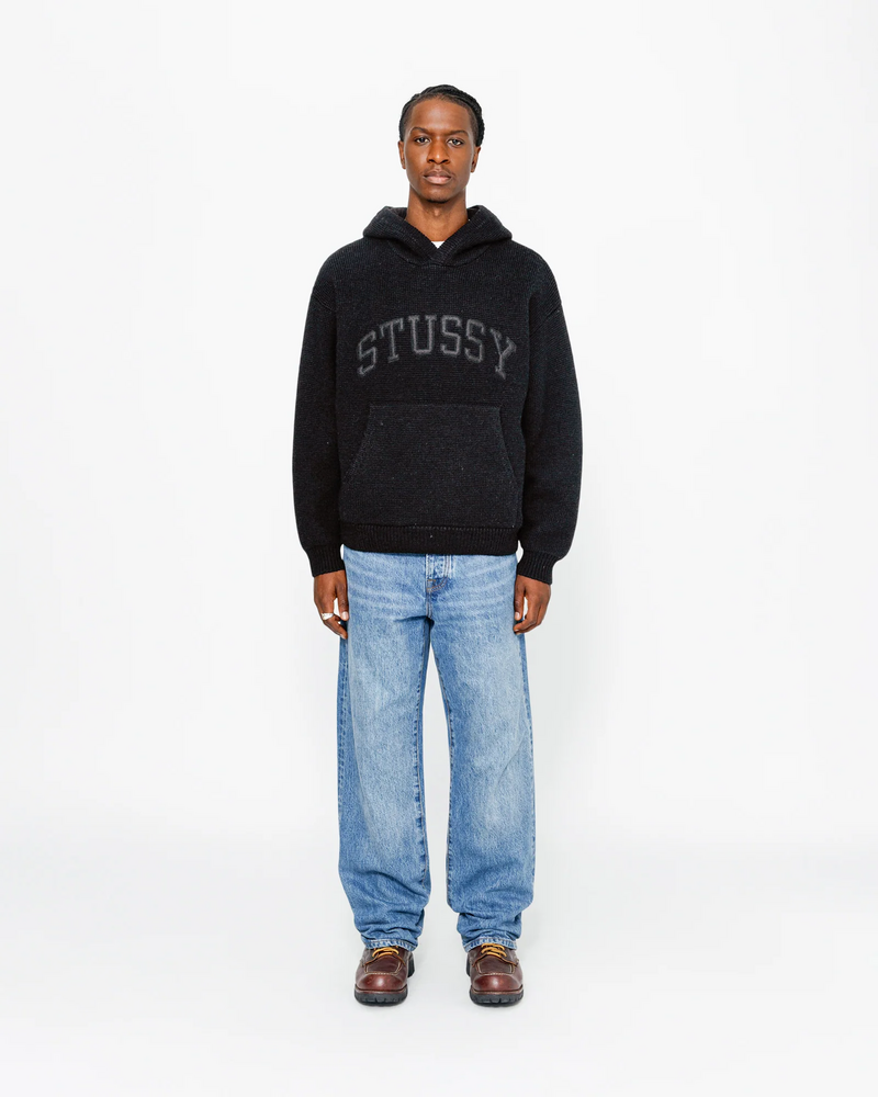 FELT PATCH KNIT HOODIE - Image 2
