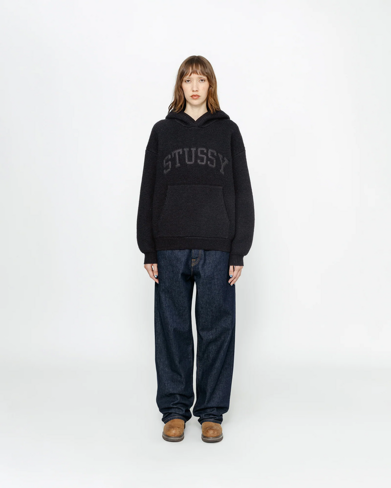 FELT PATCH KNIT HOODIE - Image 5