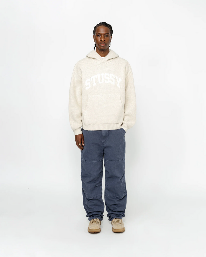 FELT PATCH KNIT HOODIE - Image 2