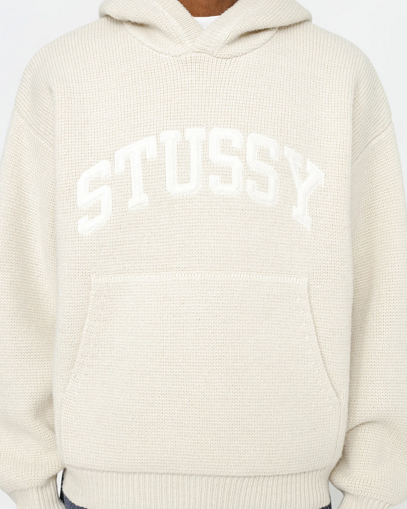 FELT PATCH KNIT HOODIE - Image 4