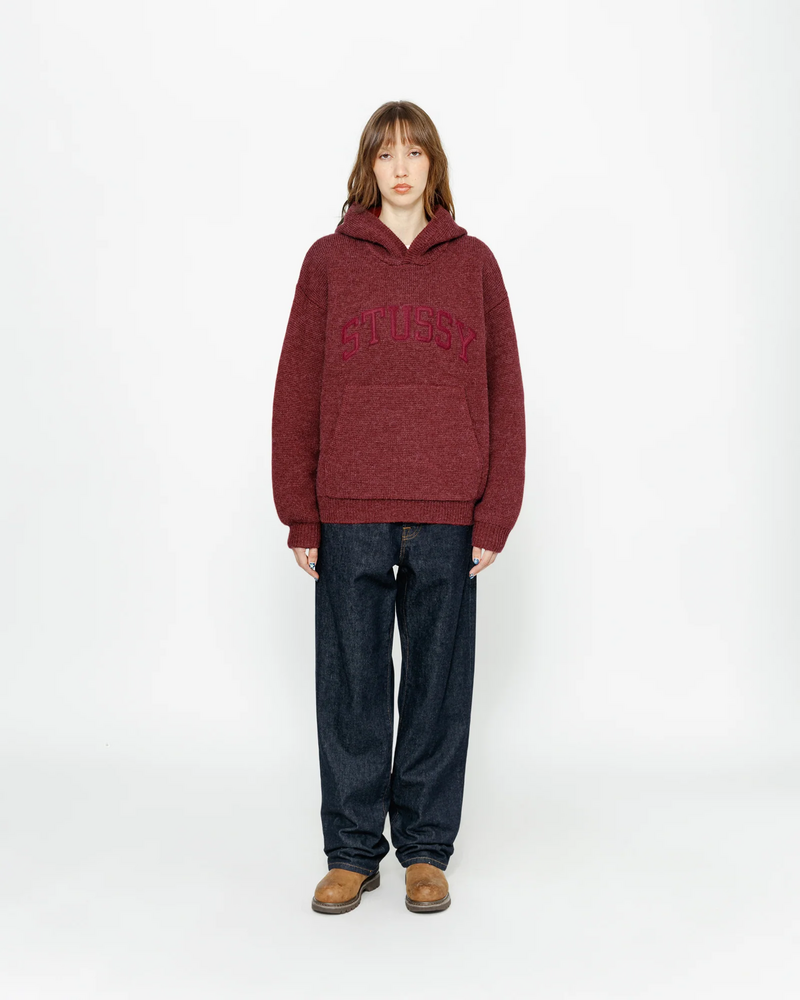 FELT PATCH KNIT HOODIE - Image 5