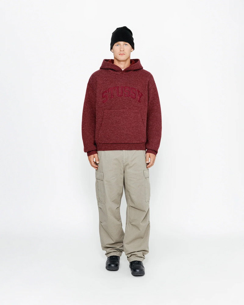 FELT PATCH KNIT HOODIE - Image 2