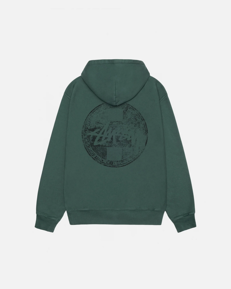 DOT STAMP HOODIE PIGMENT DYED