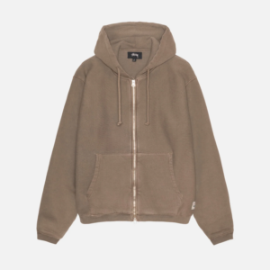 WAFFLE LINED ZIP HOODIE