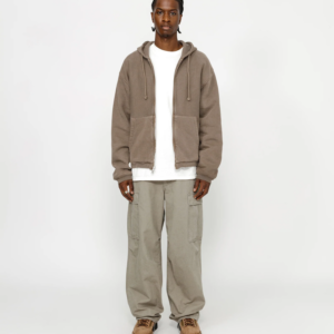 Alternative view of WAFFLE LINED ZIP HOODIE