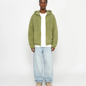 Alternative view of WAFFLE LINED ZIP HOODIE