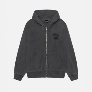 RASTA LION ZIP HOODIE PIGMENT DYED