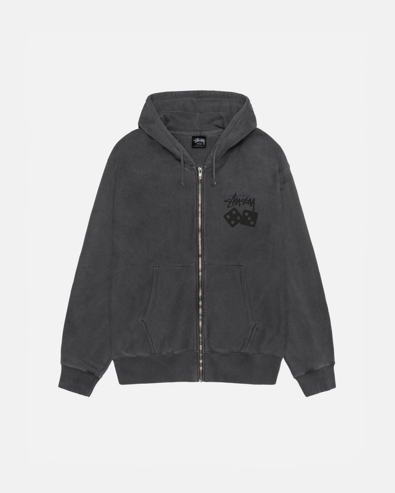 DICE ZIP HOODIE PIGMENT DYED
