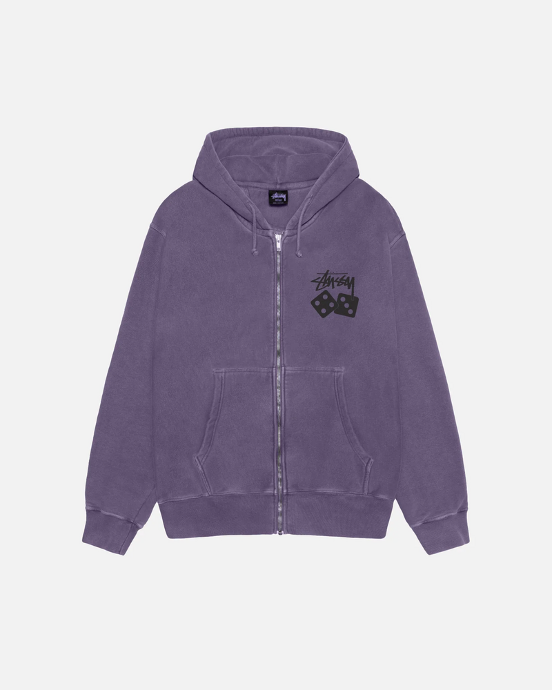 DICE ZIP HOODIE PIGMENT DYED