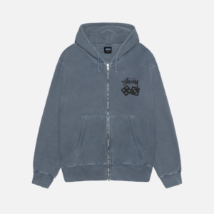 DICE ZIP HOODIE PIGMENT DYED