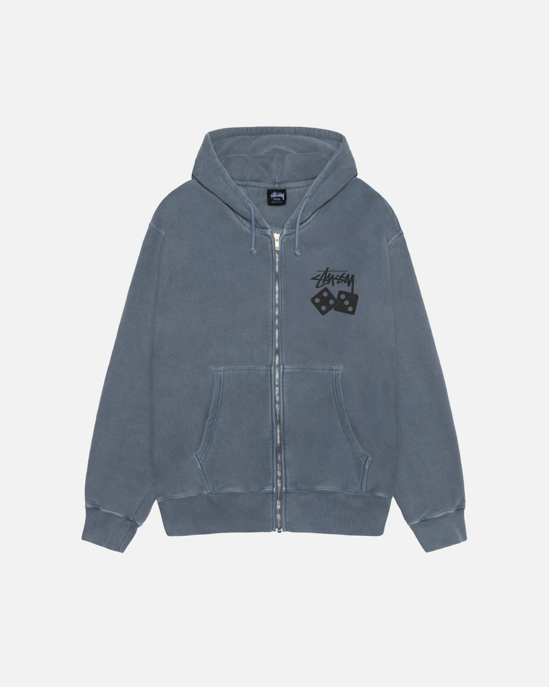 DICE ZIP HOODIE PIGMENT DYED