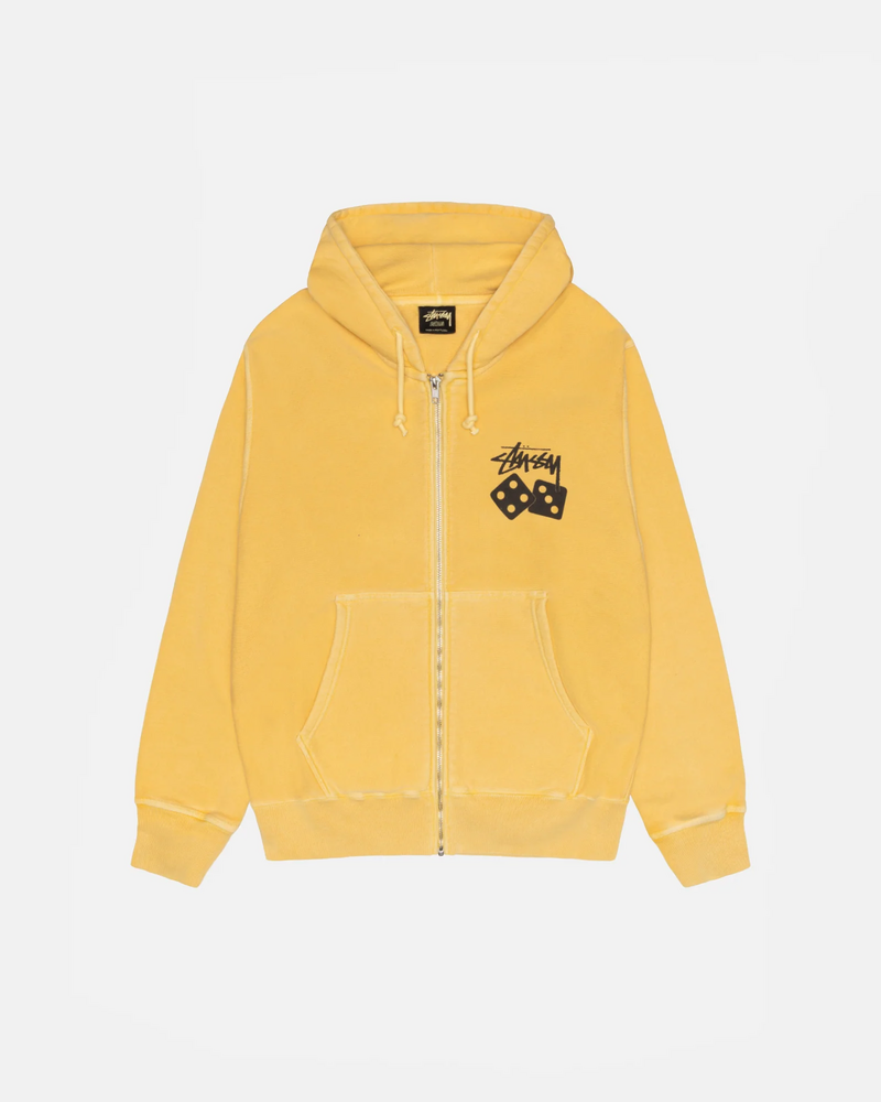 DICE ZIP HOODIE PIGMENT DYED