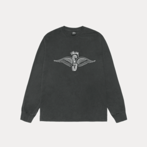 SKULL WINGS LS TEE PIGMENT DYED