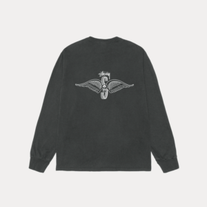 Alternative view of SKULL WINGS LS TEE PIGMENT DYED