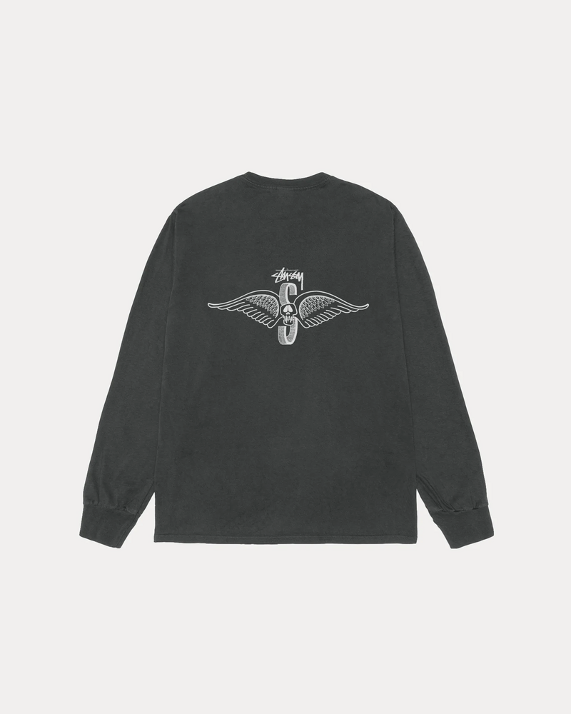 SKULL WINGS LS TEE PIGMENT DYED - Image 2