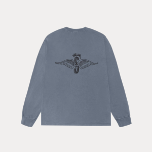 Alternative view of SKULL WINGS LS TEE PIGMENT DYED