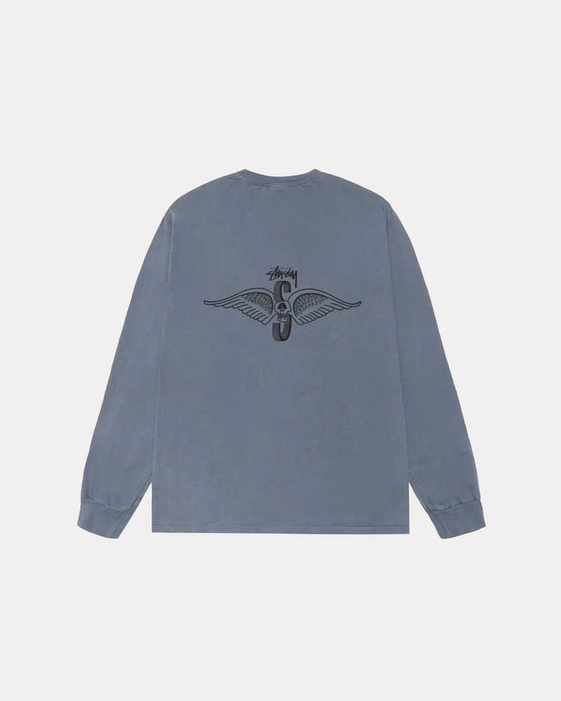 SKULL WINGS LS TEE PIGMENT DYED - Image 2