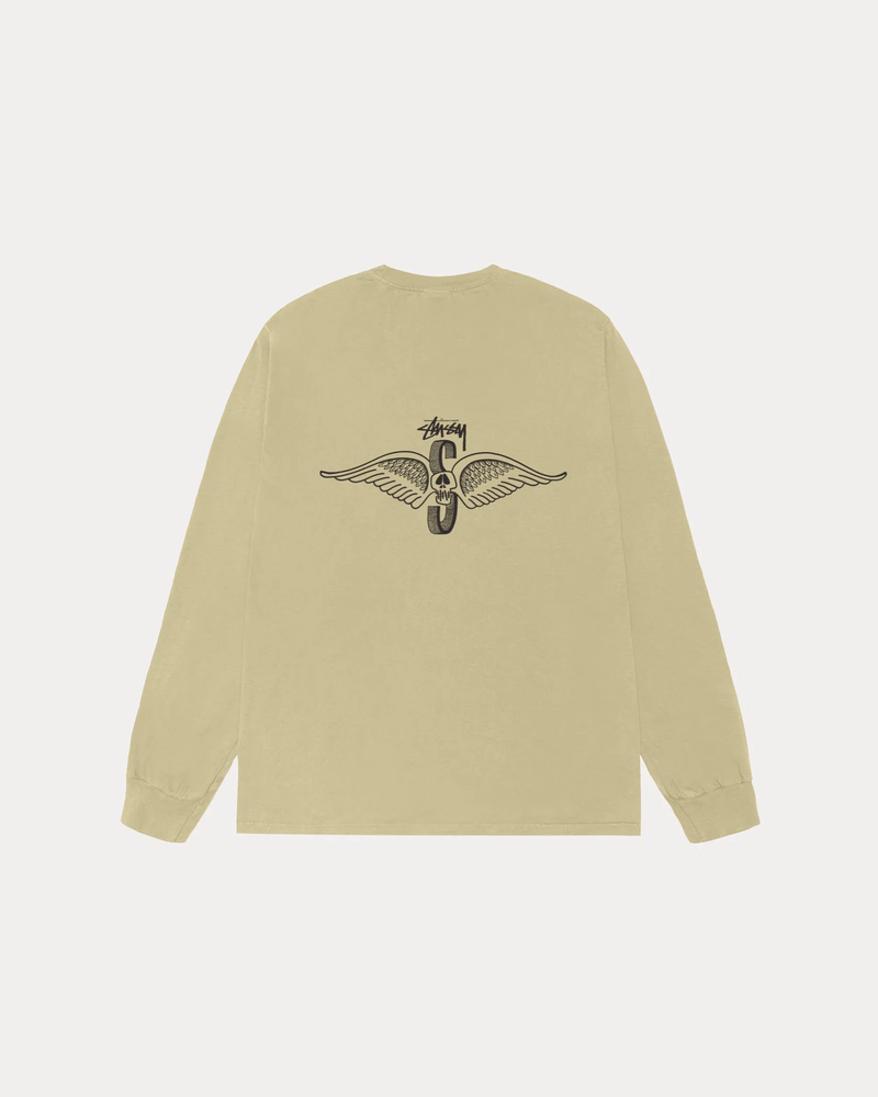 SKULL WINGS LS TEE PIGMENT DYED - Image 2