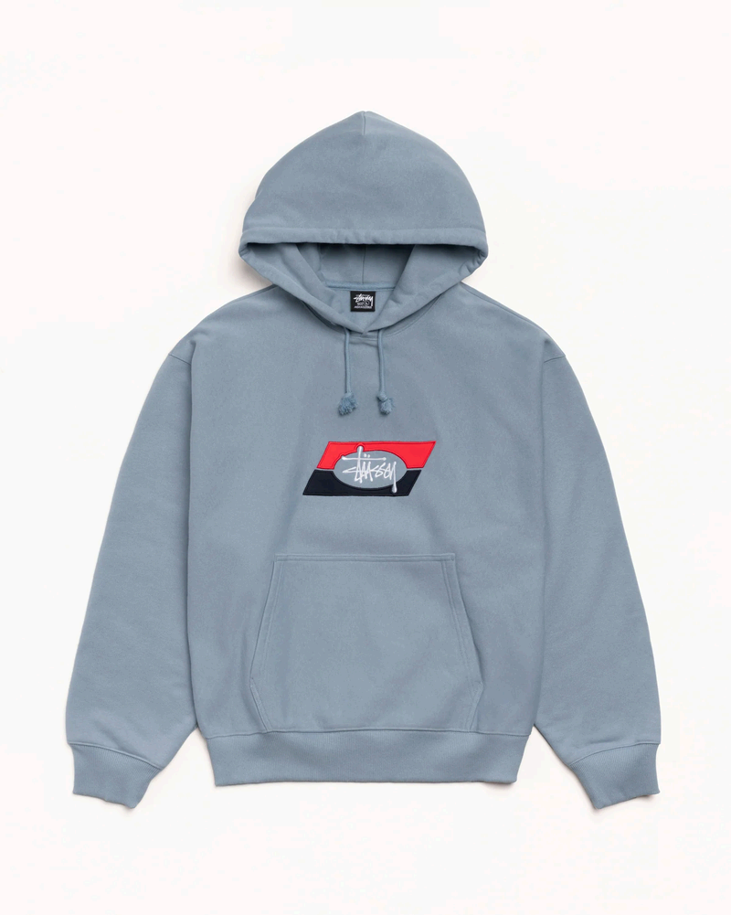 DOUBLE STRIPE EMBROIDERED HOODIE